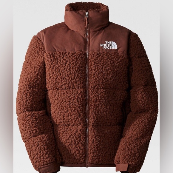 The North Face High Pile 600 Fill Recycled Waterfowl Down Nuptse Jacket Dark Oat - Picture 1 of 6